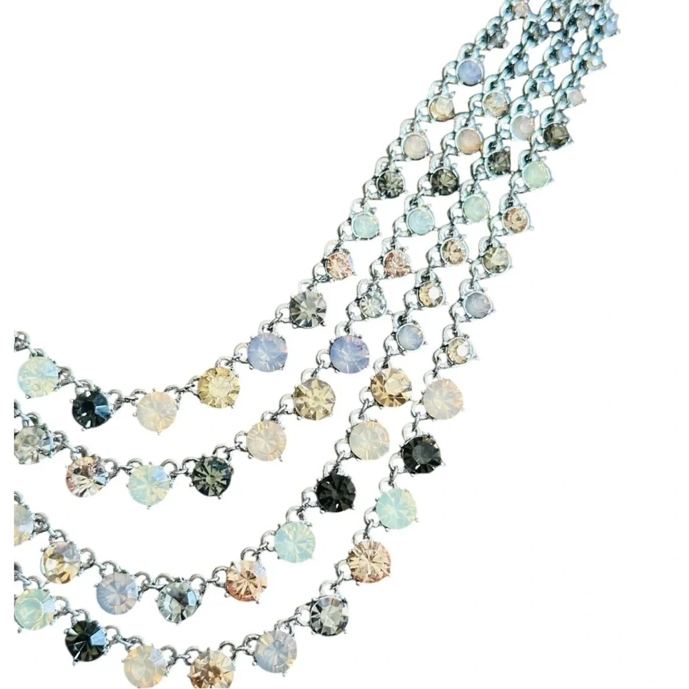 LOFT Silver and Gold Layered Necklace New - Picture 3 of 4